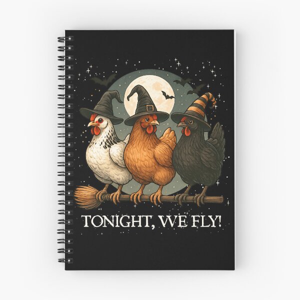 Item preview, Tonight We Fly Funny Chicken Spooky Season Farm Halloween designed and sold by MegiWu.