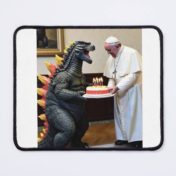 Item preview, Godzilla pope francis birthday funny prank gift  designed and sold by CheeseBlueprint.