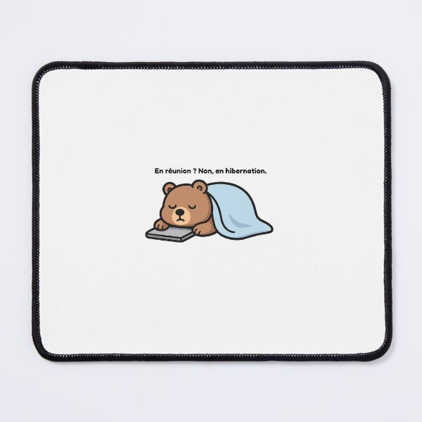 Item preview, In a meeting? No, hibernating – Funny tired bear sticker designed and sold by Meow-WoofDesign.