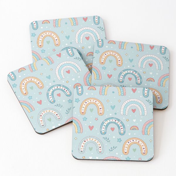 Item preview, Rainbow horseshoes with tiny heart charms . designed and sold by Lucky 777.