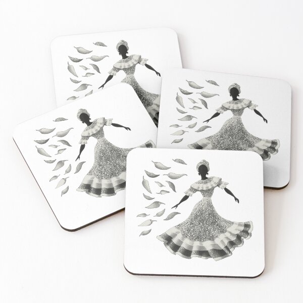 Item preview, Mexican dancer silhouette in folkloric dress designed and sold by olenapetol.