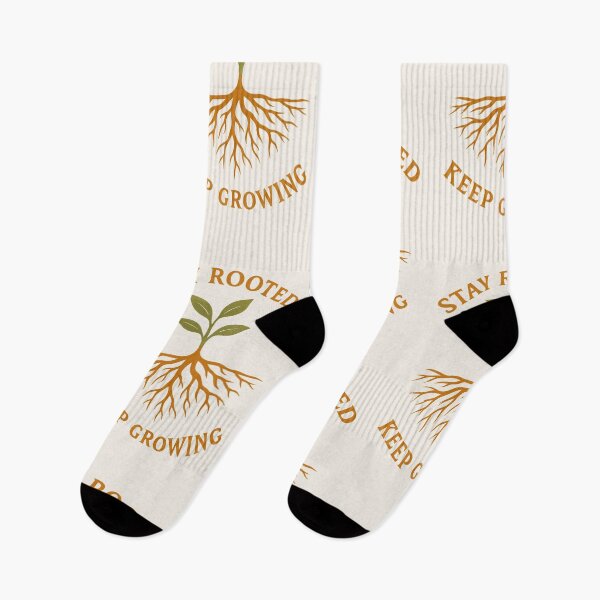 Item preview, Stay Rooted, Keep Growing – Botanical Retro Quote Design designed and sold by HoopeStylee.