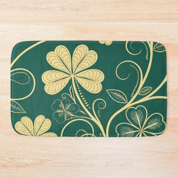 Item preview, Sparking clovers leaves with golden vines . designed and sold by Lucky 777.
