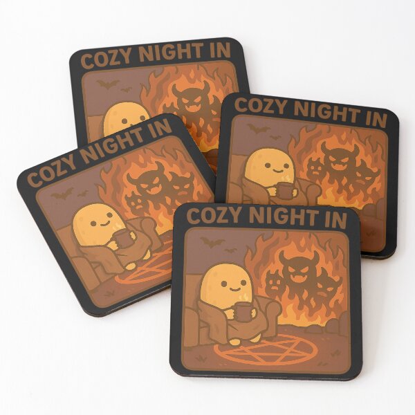 Item preview, Cozy Night In – Halloween Potato Cartoon Design designed and sold by Tater Tales.