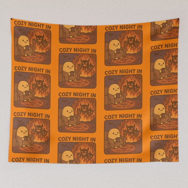 Item preview, Cozy Night In – Halloween Potato Cartoon Design designed and sold by Tater Tales.
