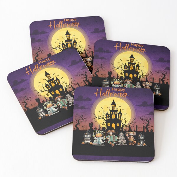 Item preview, Happy Halloween Haunted House with Cute Characters designed and sold by Nickkhunsmile.