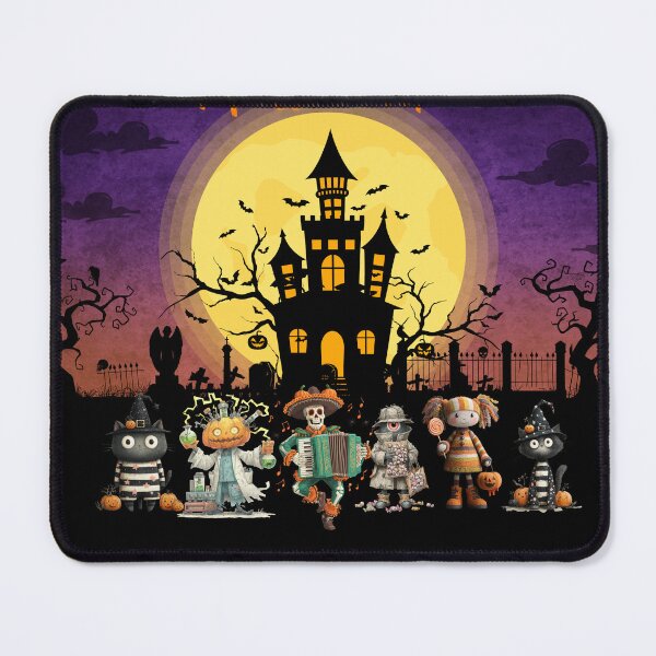 Item preview, Happy Halloween Haunted House with Cute Characters designed and sold by Nickkhunsmile.