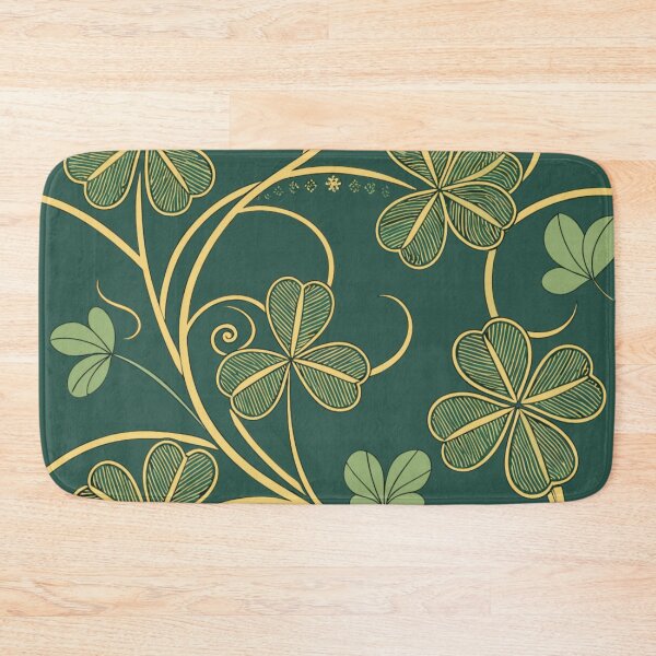 Item preview, Sparking clovers leaves with golden vines . designed and sold by Lucky 777.