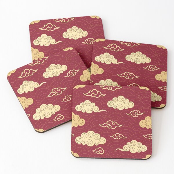 Item preview, Chinese auspicious clouds in pale gold . designed and sold by Lucky 777.