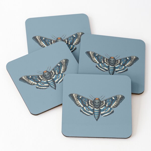 Item preview, DEATH'S HEAD MOTH - BLUE THEME designed and sold by Pickle Wicked Designs.