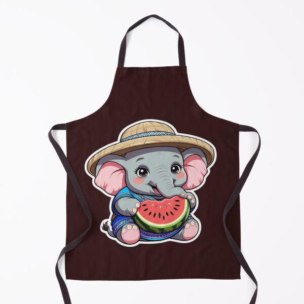 Item preview, Elephant eats watermelon designed and sold by BonnieGlam13.