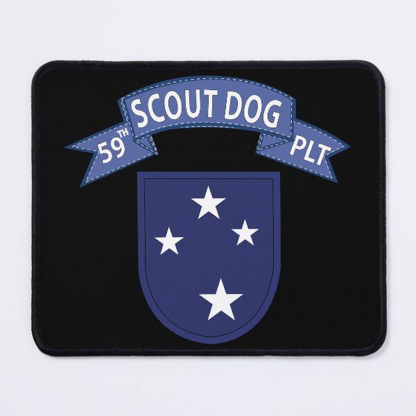 Item preview, Army - 59th Infantry Scout Dog Platoon - Blue Tab w 23rd Infantry Div SSI X 300 designed and sold by Military Insignia Products.