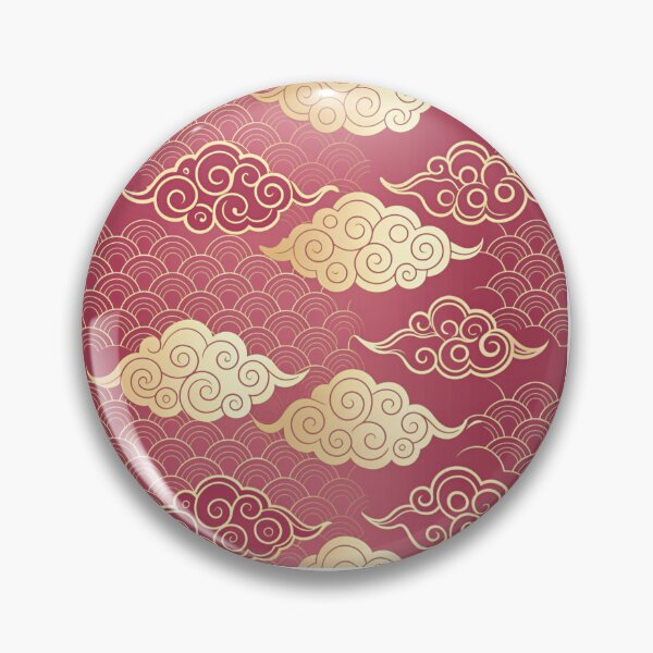 Item preview, Chinese auspicious clouds in pale gold . designed and sold by Lucky 777.