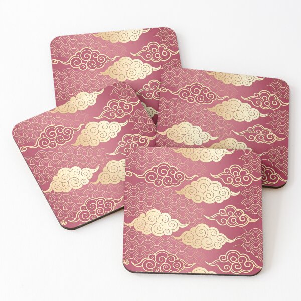 Item preview, Chinese auspicious clouds in pale gold . designed and sold by Lucky 777.