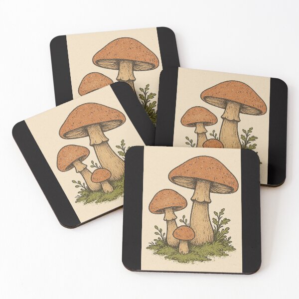 Item preview, Rustic Mushroom Trio – Cottagecore Fungi Illustration designed and sold by HoopeStylee.