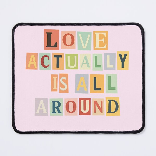 Item preview, Love Actually Is All Around – Colourful Collage Lettering Design designed and sold by lucyjohnsn.