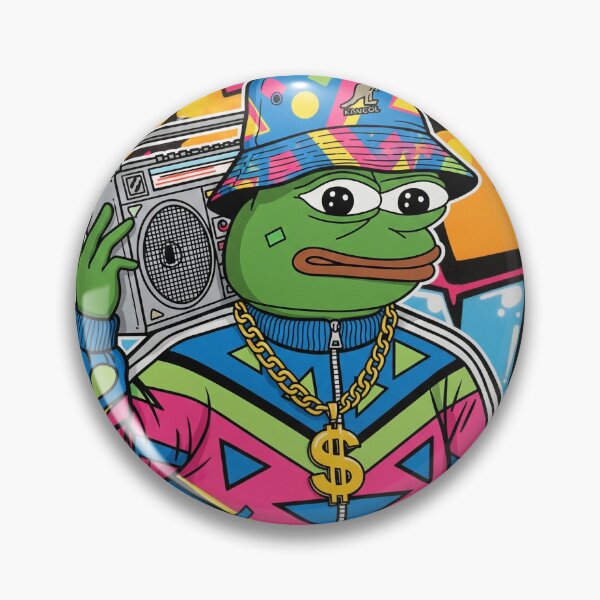 Item preview, Pepecoin 80’s Hip Hop Shirt – Retro Pepe Frog Crypto Tee designed and sold by CryptoThreads4 You.
