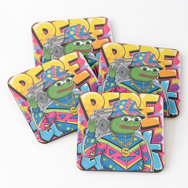 Item preview, Pepecoin 80’s Hip Hop Shirt – Retro Pepe Frog Crypto Tee designed and sold by CryptoThreads4 You.