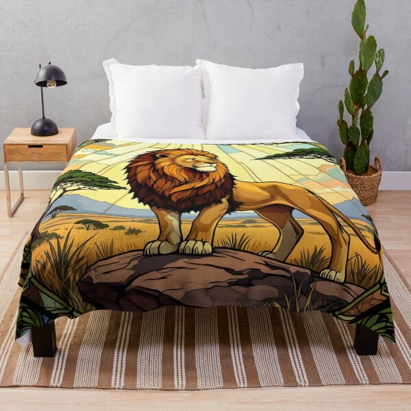 Item preview, Lion On The Savanna designed and sold by ChanceTwoArt.