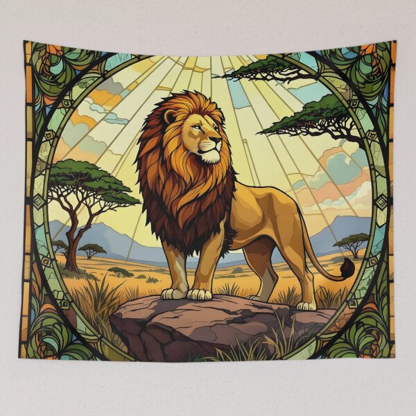 Item preview, Lion On The Savanna designed and sold by ChanceTwoArt.