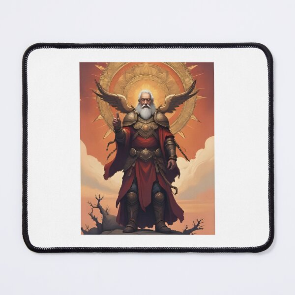 Item preview, Mighty Guardian of Light – Mystical Warrior with Sun Aura designed and sold by RAKO13.