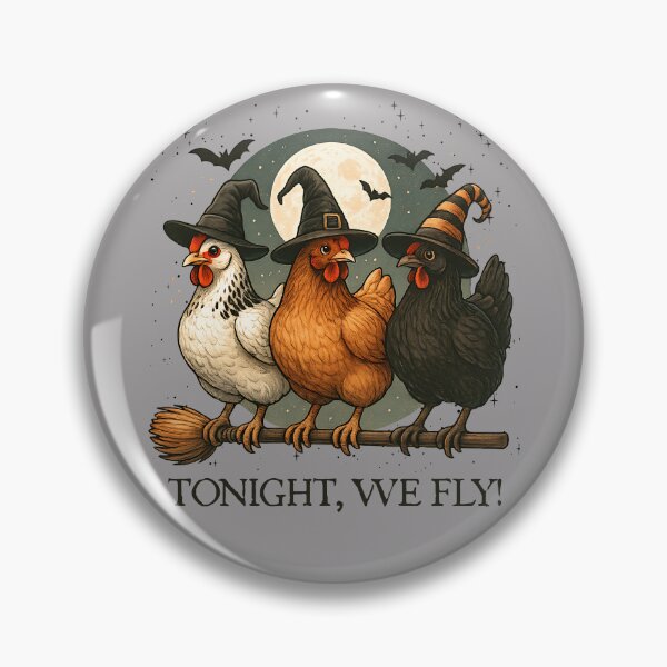 Item preview, Tonight We Fly Funny Chicken Spooky Season Farm Halloween designed and sold by MegiWu.