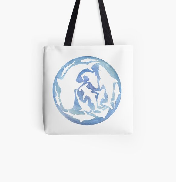 World of Sharks All Over Print Tote Bag