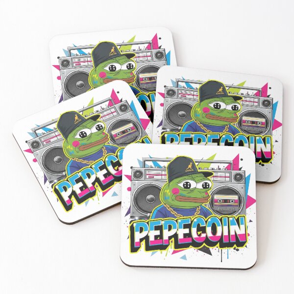 Item preview, Pepecoin 80’s Hip Hop Shirt – Retro Pepe Frog 2 designed and sold by CryptoThreads4 You.