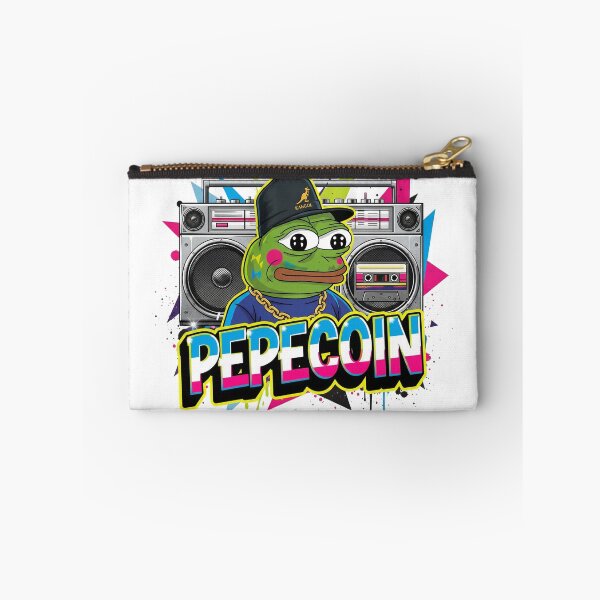 Item preview, Pepecoin 80’s Hip Hop Shirt – Retro Pepe Frog 2 designed and sold by CryptoThreads4 You.