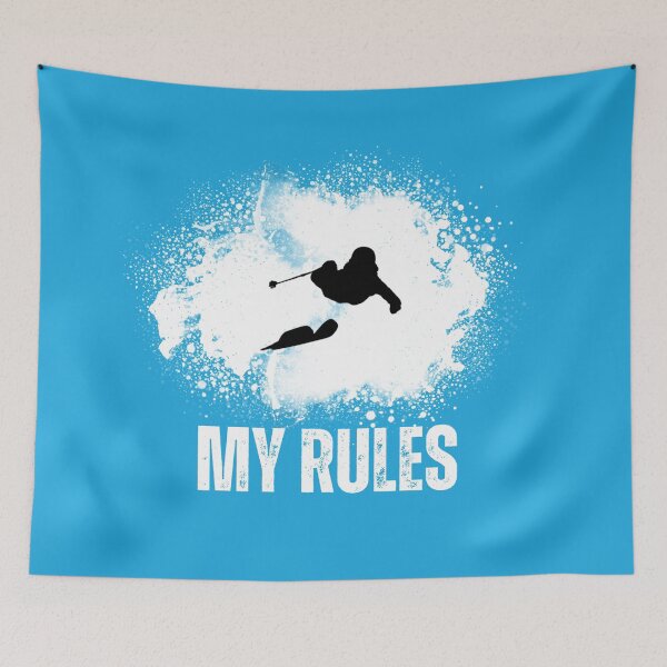Item preview, My Rules Skier Silhouette – Powder Skiing Winter Sports Design designed and sold by mountainHUB.