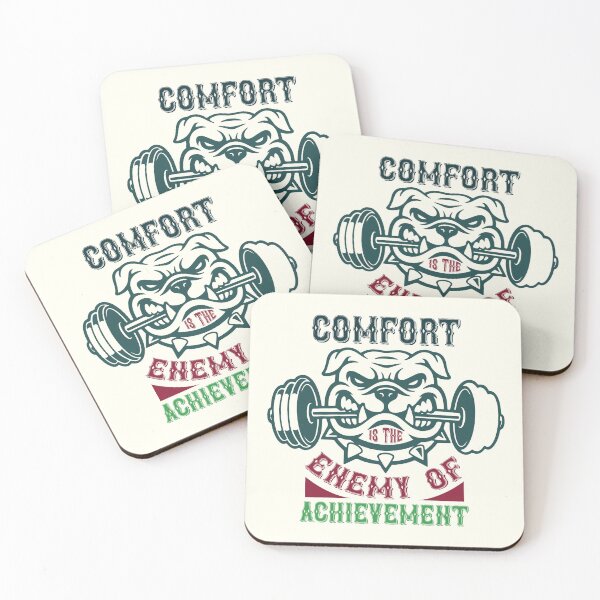 Item preview, Comfort Enemy Achievement Motivational Quote Design designed and sold by PENLEAF DESIGNS.