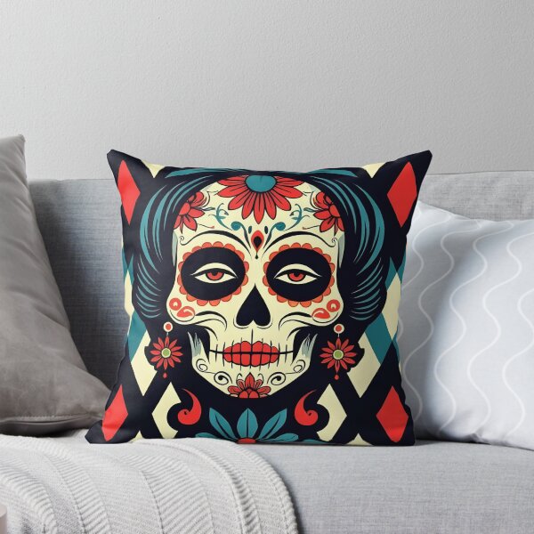 Item preview, Candy Skulls Argyle Pattern – Gothic Day of the Dead Design designed and sold by WhimsicalThredz.
