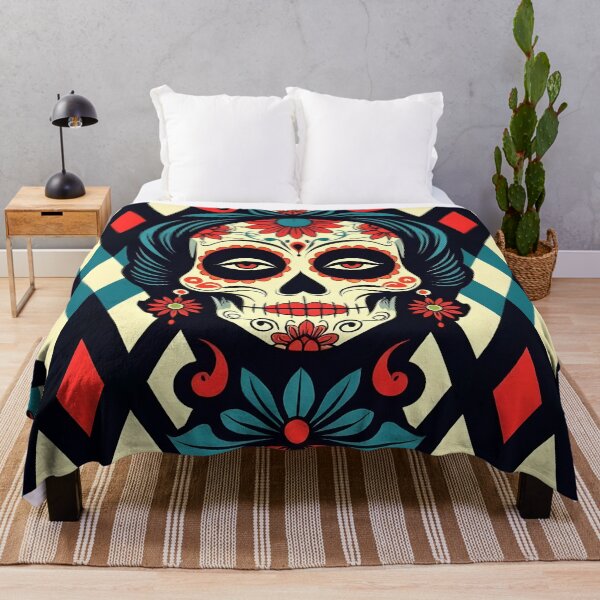 Item preview, Candy Skulls Argyle Pattern – Gothic Day of the Dead Design designed and sold by WhimsicalThredz.