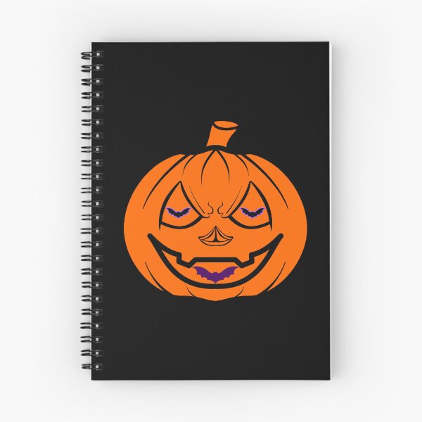 Item preview, Spooky Pumpkin Face with Halloween Bats Illustration designed and sold by GuettoUnderClothing.