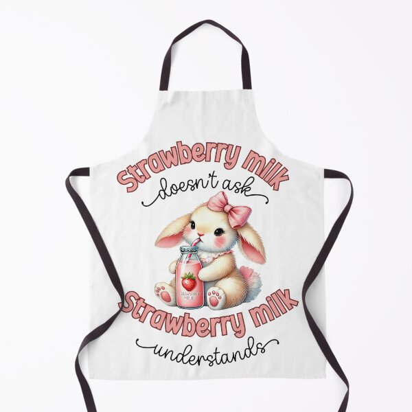Item preview, Strawberry Milk Doesn't Ask, Strawberry Milk Understands, Kawaii Bunny designed and sold by ChibiNekoSpace.