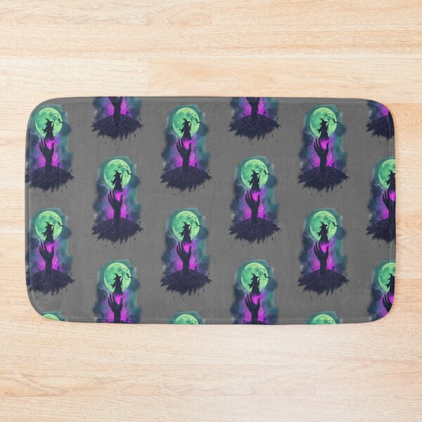 Item preview, Neon Witch Halloween Design – Hand from Ground, Full Moon, Spooky Magic for Apparel & Home designed and sold by Mintiko2.