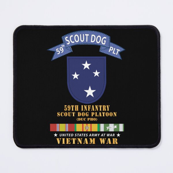 Item preview, Army - 59th Infantry Scout Dog Platoon - Blue Tab VN SVC X 300 designed and sold by Military Insignia Products.
