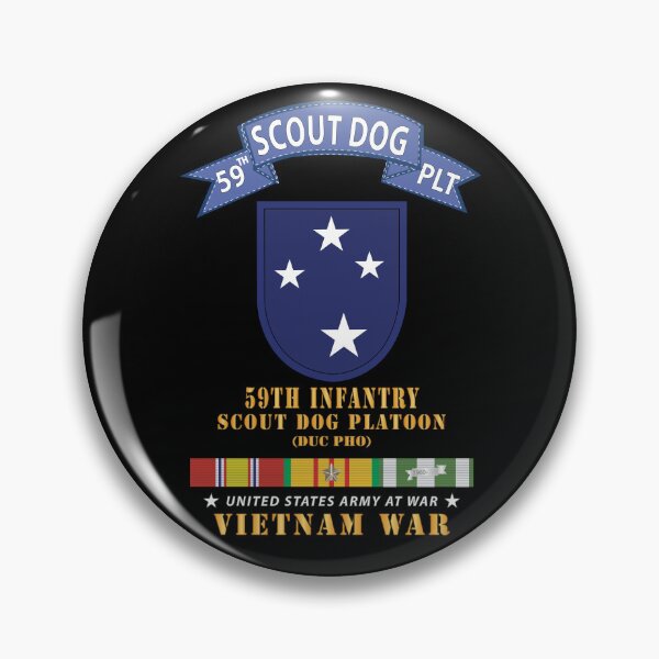 Item preview, Army - 59th Infantry Scout Dog Platoon - Blue Tab VN SVC X 300 designed and sold by Military Insignia Products.