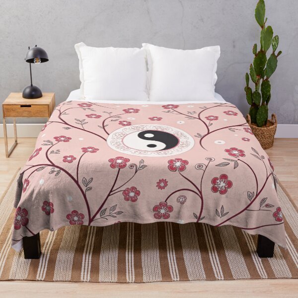 Item preview, Yin-yang symbols with cherry blossoms . designed and sold by Lucky 777.