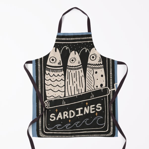Item preview, Linocut Style Tin of Sardines designed and sold by antigravitytree.
