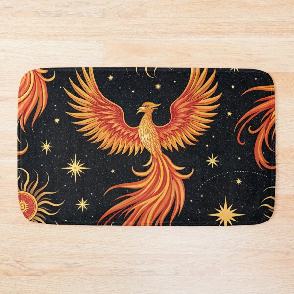 Item preview, Phoenix birds with rising suns , fiery orange and gold . designed and sold by Lucky 777.