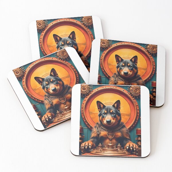 Item preview, Steampunk Dog Captain – Futuristic Fantasy Illustration designed and sold by RAKO13.