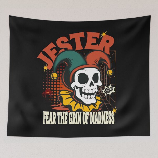 Item preview, Grim Jester Skull designed and sold by Belarte.shop.