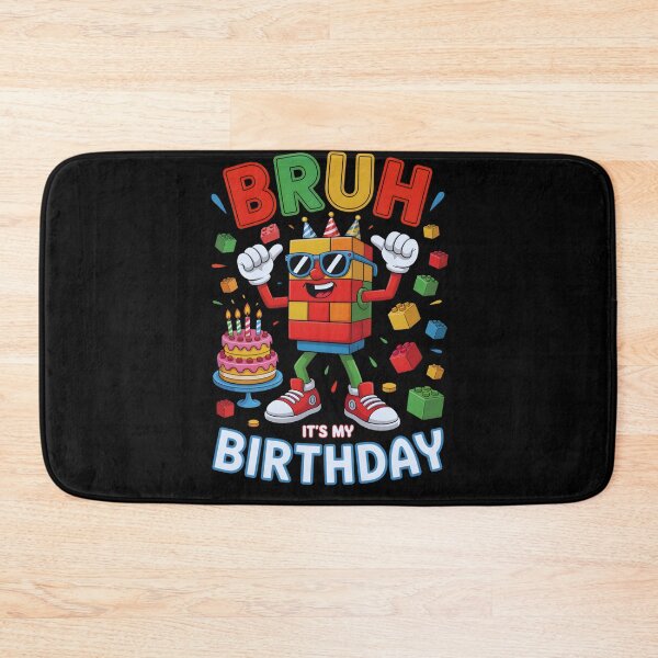 Item preview, Bruh It's My Birthday Building Bricks Blocks  designed and sold by FreeArt2.