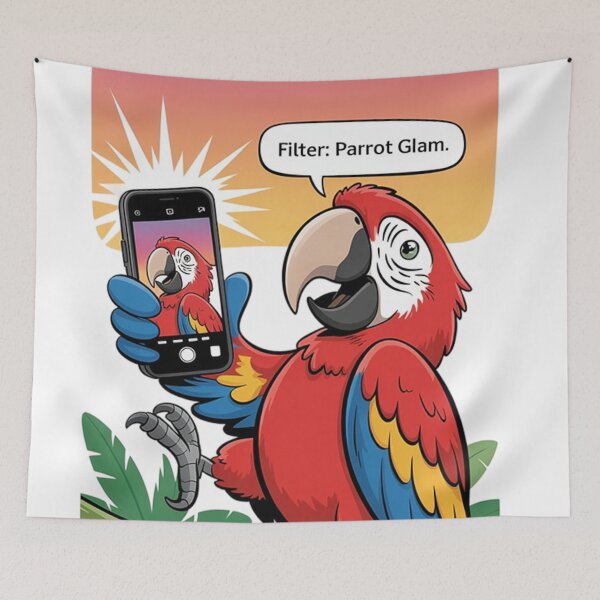 Item preview, Feathered Selfie King designed and sold by mo-carnival.