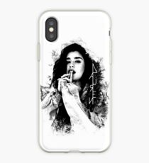 Vinilo o funda para iPhone Lauren Jauregui logotipo blanco y negro