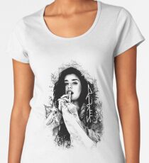 Lauren Jauregui black and white logo Women's Premium T-Shirt