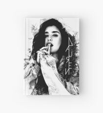 Cuaderno de tapa dura Lauren Jauregui logotipo blanco y negro