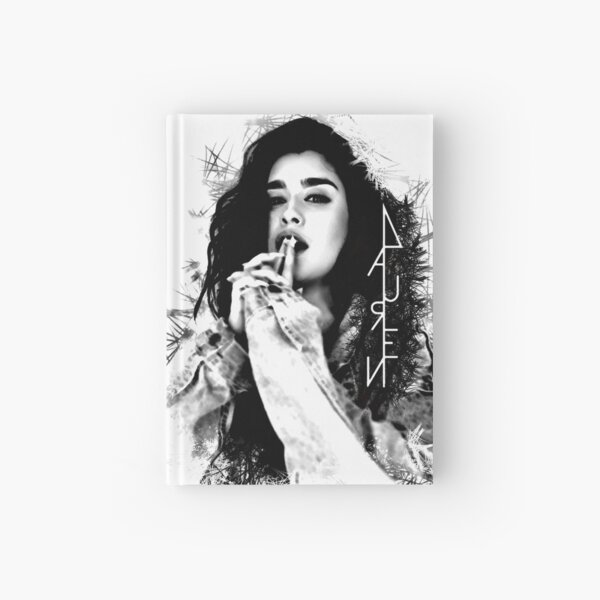 Lauren Jauregui black and white logo Hardcover Journal