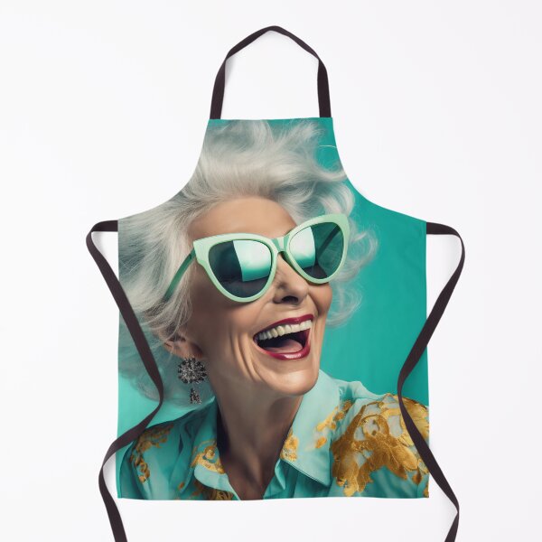 Item preview, Chic elderly woman in vibrant specs designed and sold by anytka.